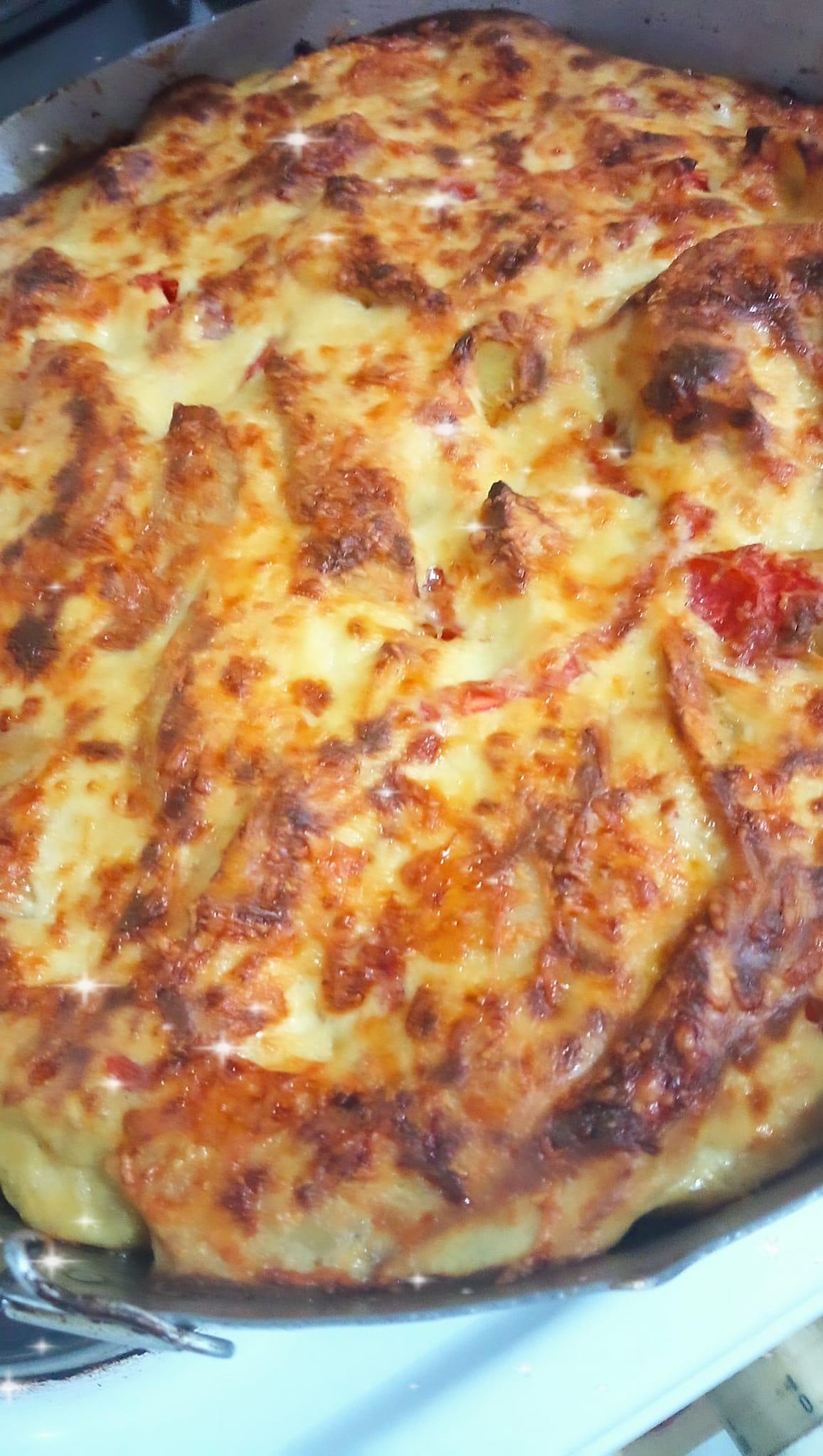 Πατάτες-ογκρατέν-με ντομάτα-και-μπεσαμέλ-συνταγή-