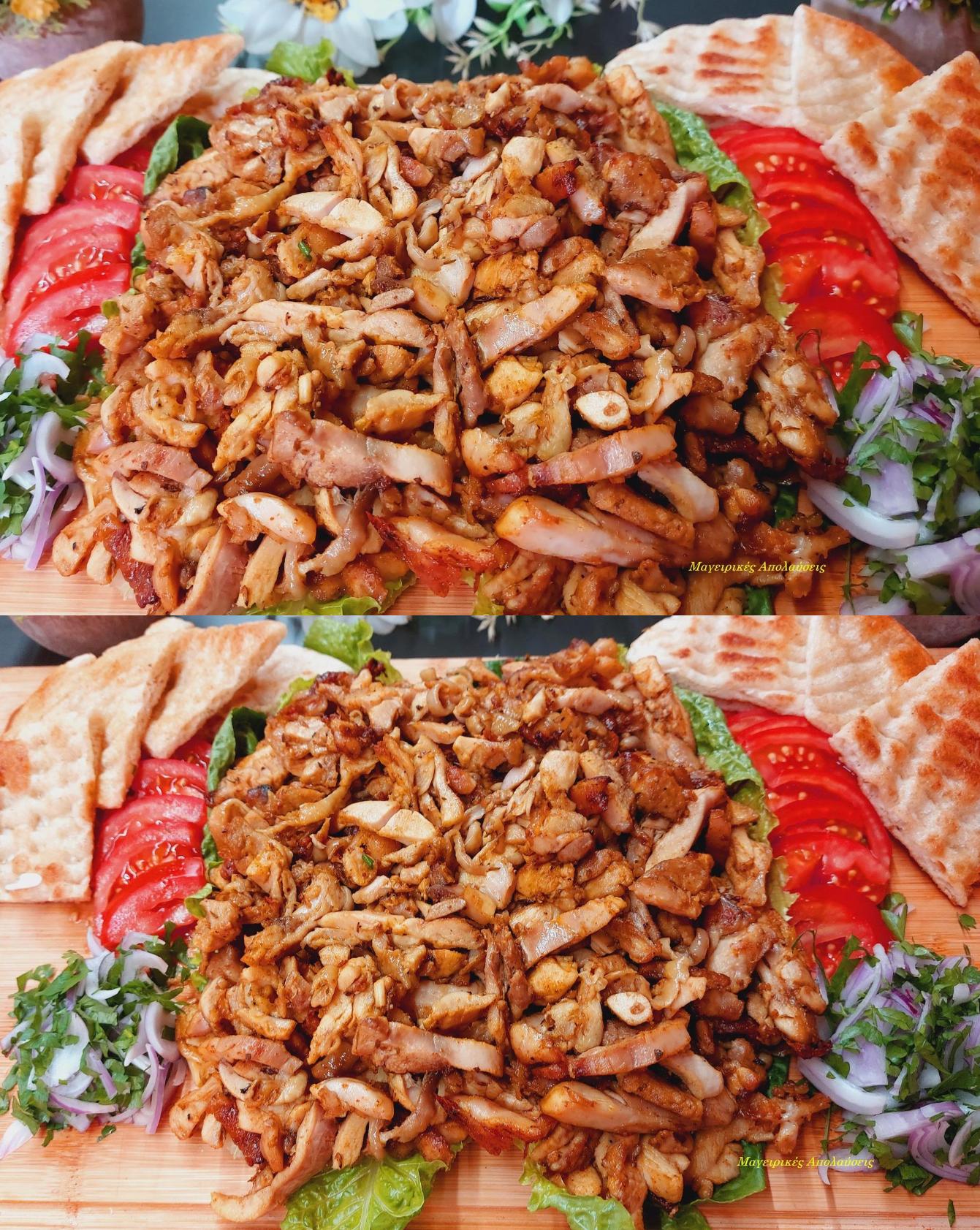 Ζουμερός γύρος κοτόπουλο με το μυστικό για να βγάλεις τα κόκκαλα