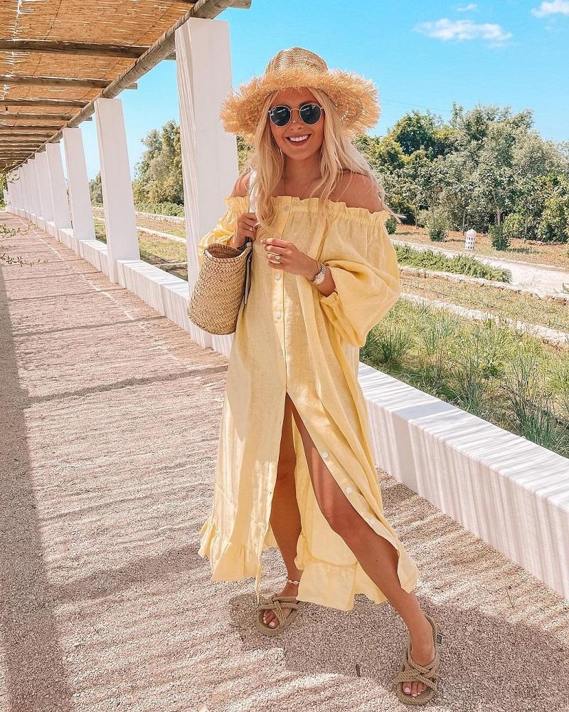 Γη της Ελίας – Άντζελα Γκερέκου : Το Πράσινο ριχτό φόρεμα της είναι ότι πρέπει για τις χαλαρές βόλτες σου