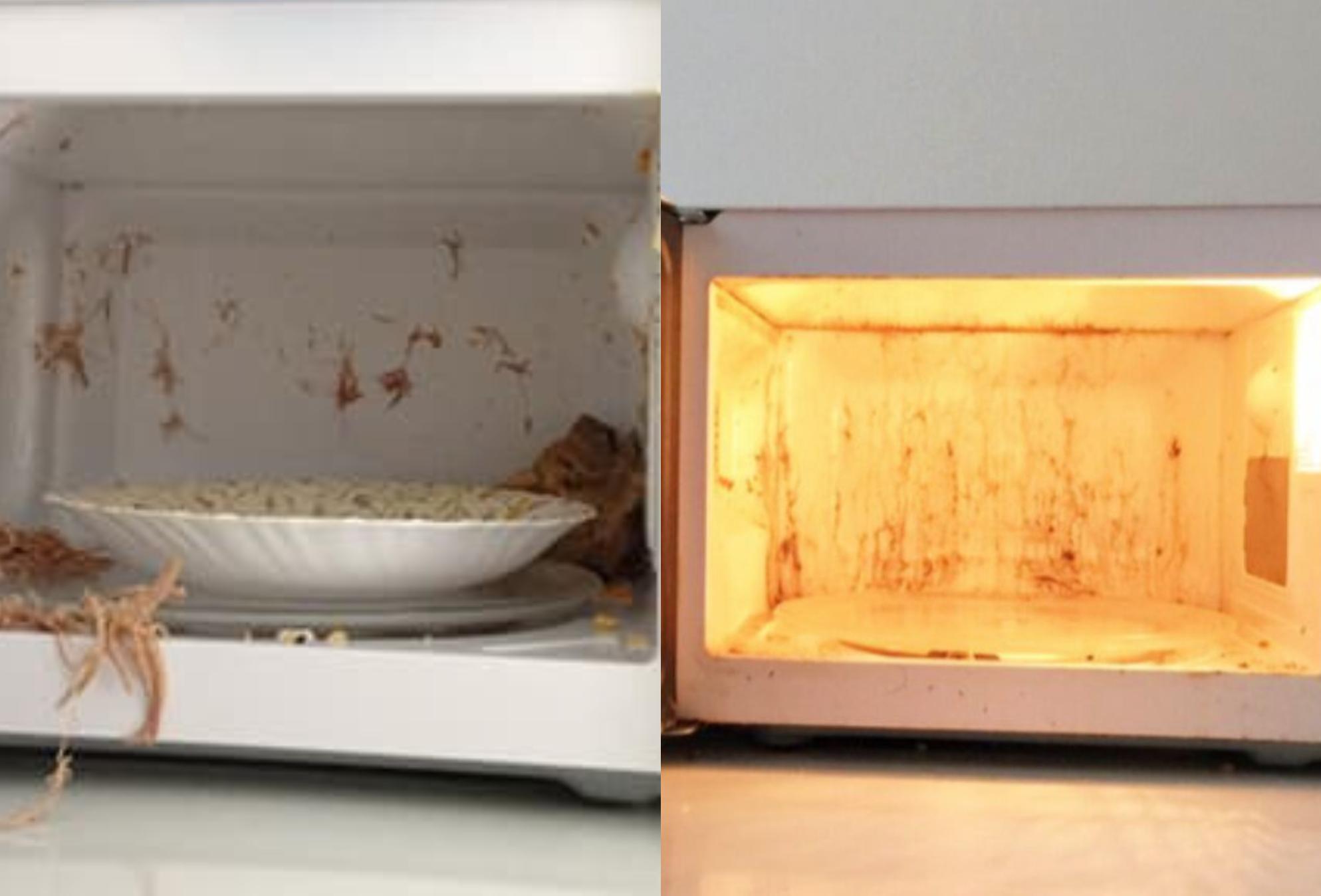 Λίπη σάλτσες και ξεραμένα υπολείμματα φαγητού στον φούρνο μικροκυμάτων: 6 φυσικοί τρόποι να τον κάνεις σαν καινούριο