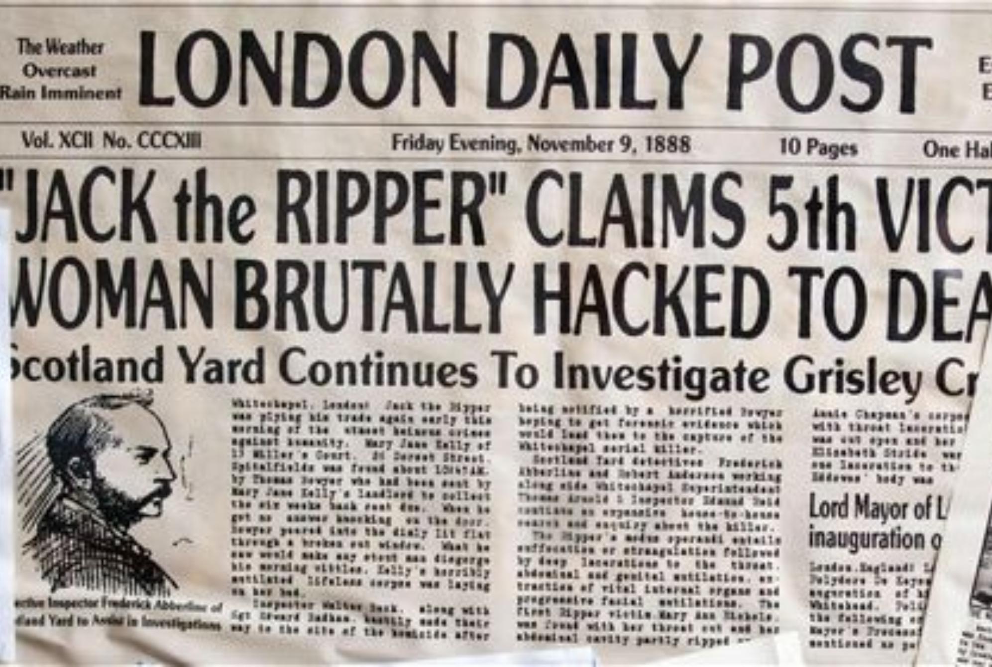 Τζακ ο Αντεροβγάλτης ή Jack the Ripper: Ο μανιακός δολοφόνος που κατακρεουργούσε φτωχές πόρνες και τρομοκρατούσε το Λονδίνο