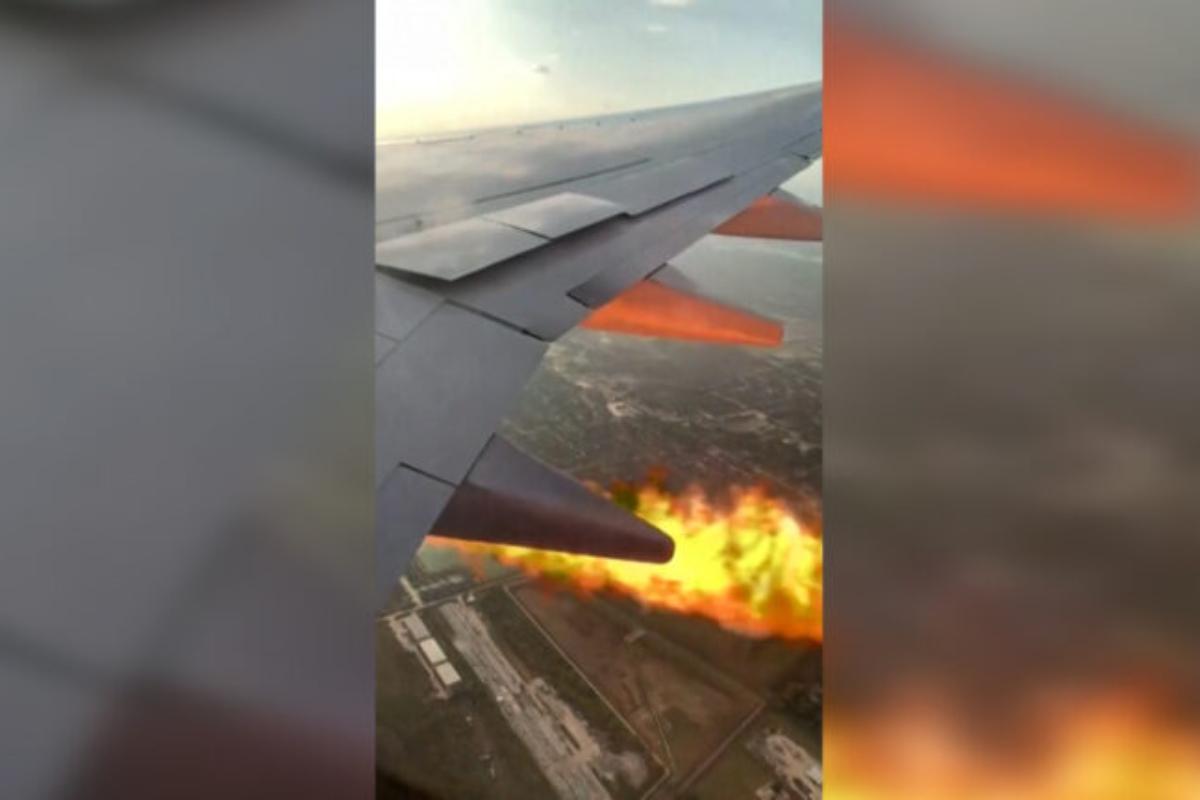 ΣΟΚ: Αεροπλάνο έπιασε φωτιά στον αέρα (Βίντεο)