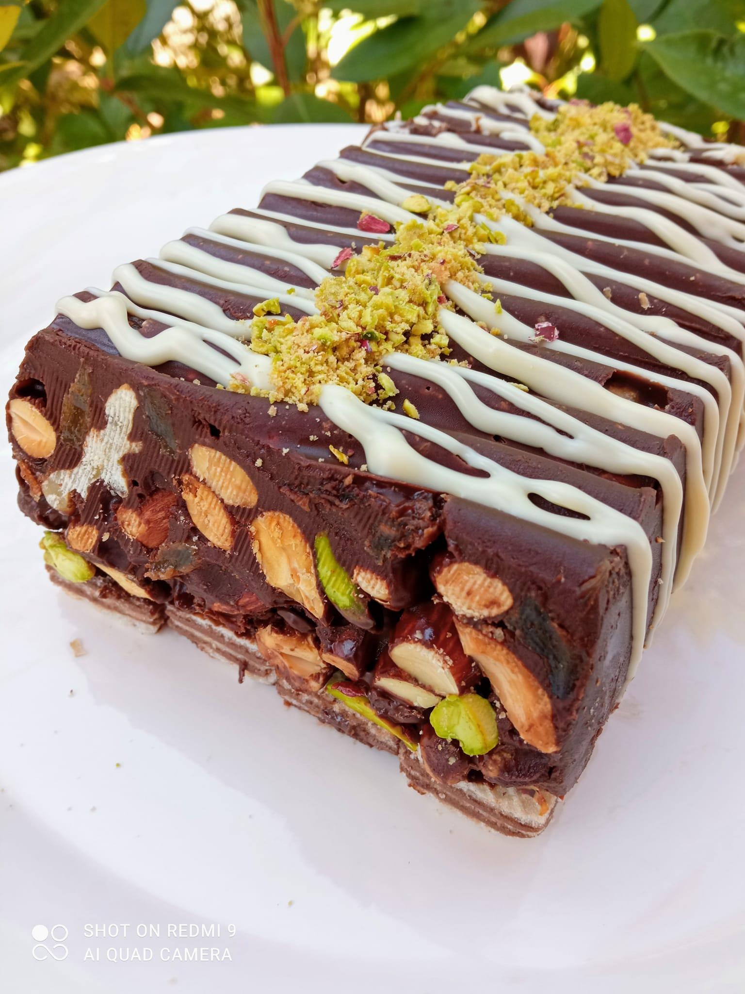 Μωσαϊκό-σοκολάτας-με διάφορους-ξηρούς καρπούς-συνταγή-