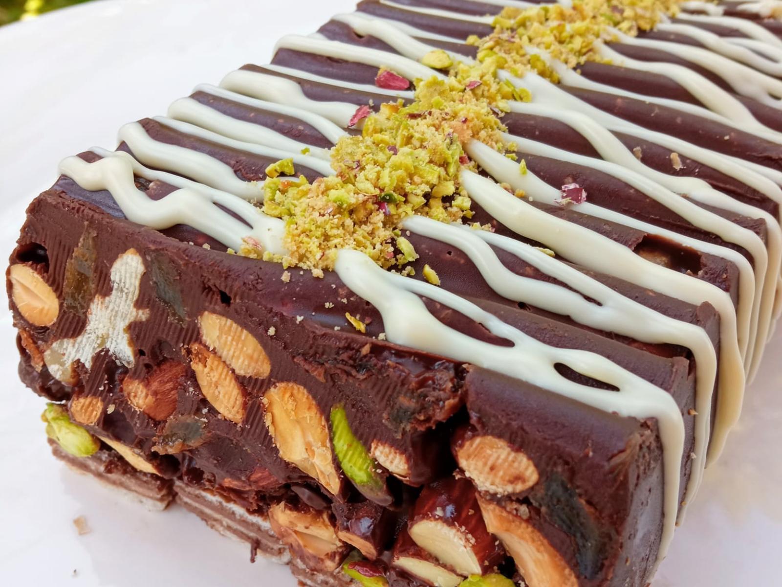 Μωσαϊκό-σοκολάτας-με διάφορους-ξηρούς καρπούς-συνταγή-