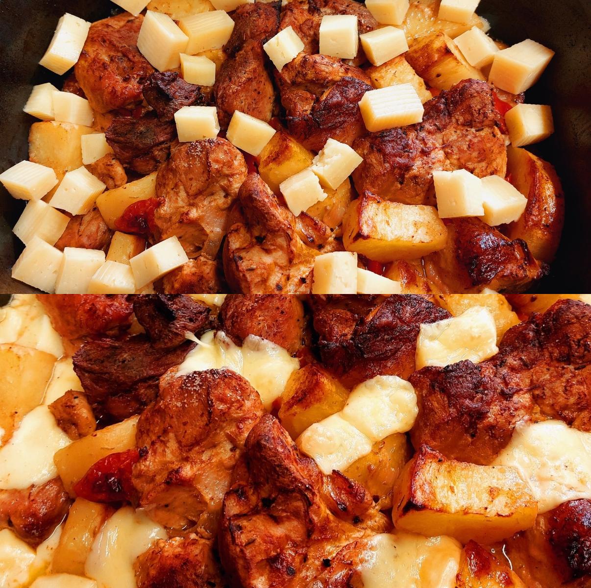 χοιρινό-με-πατάτες-και-τυριά-στον-φούρνο-συνταγή-