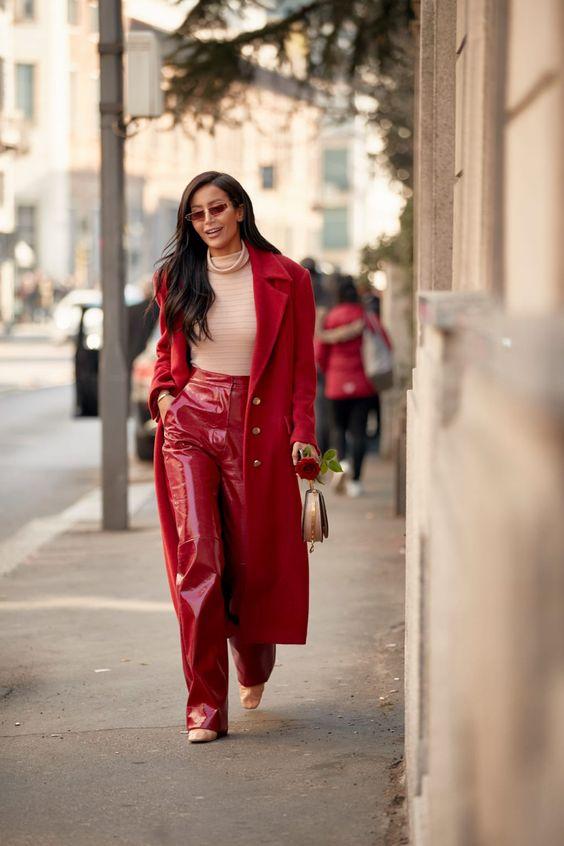 vinyl-κόκκινο-δερμάτινο παντελόνι-ιδέες- vinyl-κόκκινο-δερμάτινο παντελόνι-ιδέες-