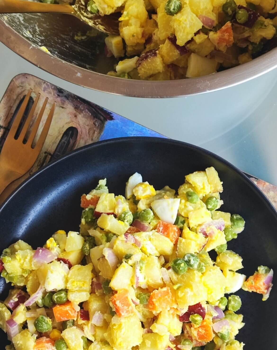 Salatka Jarzynowa-με γιαούρτι-συνταγή-