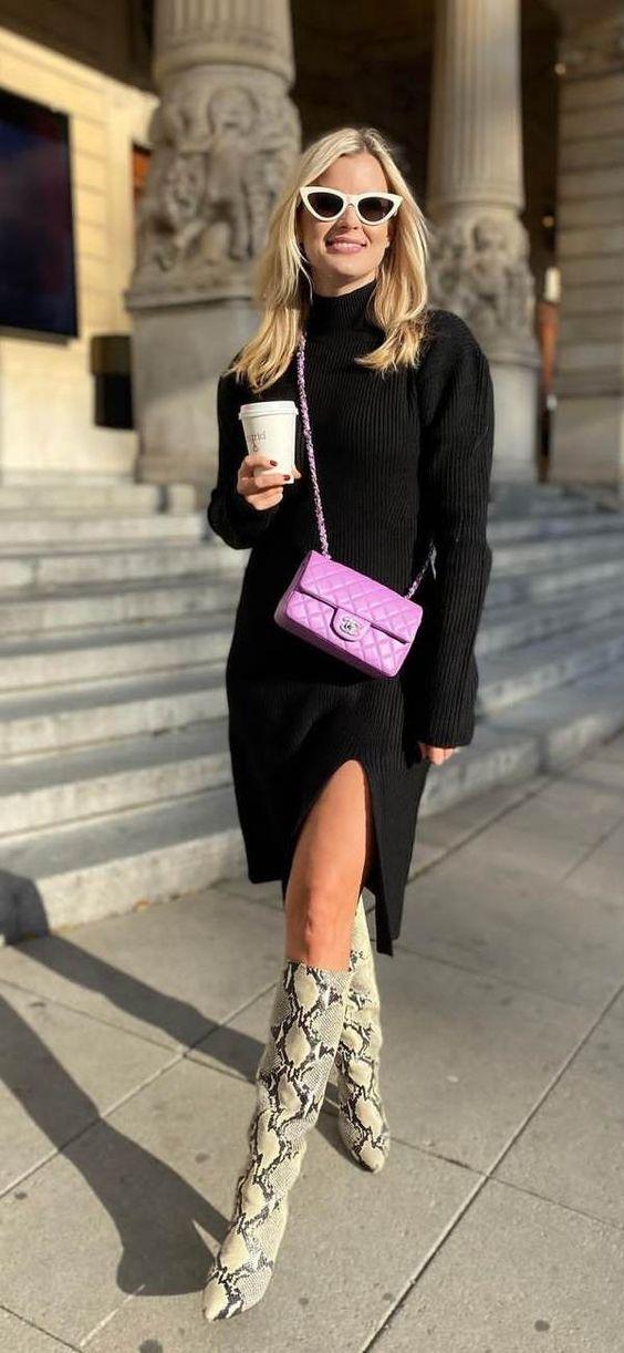 μπότες με snake-print--τάσεις-στις-μπότες-και-στα-μποτάκια-Φθινόπωρο-Χειμώνας-2023-2024-ιδέες-