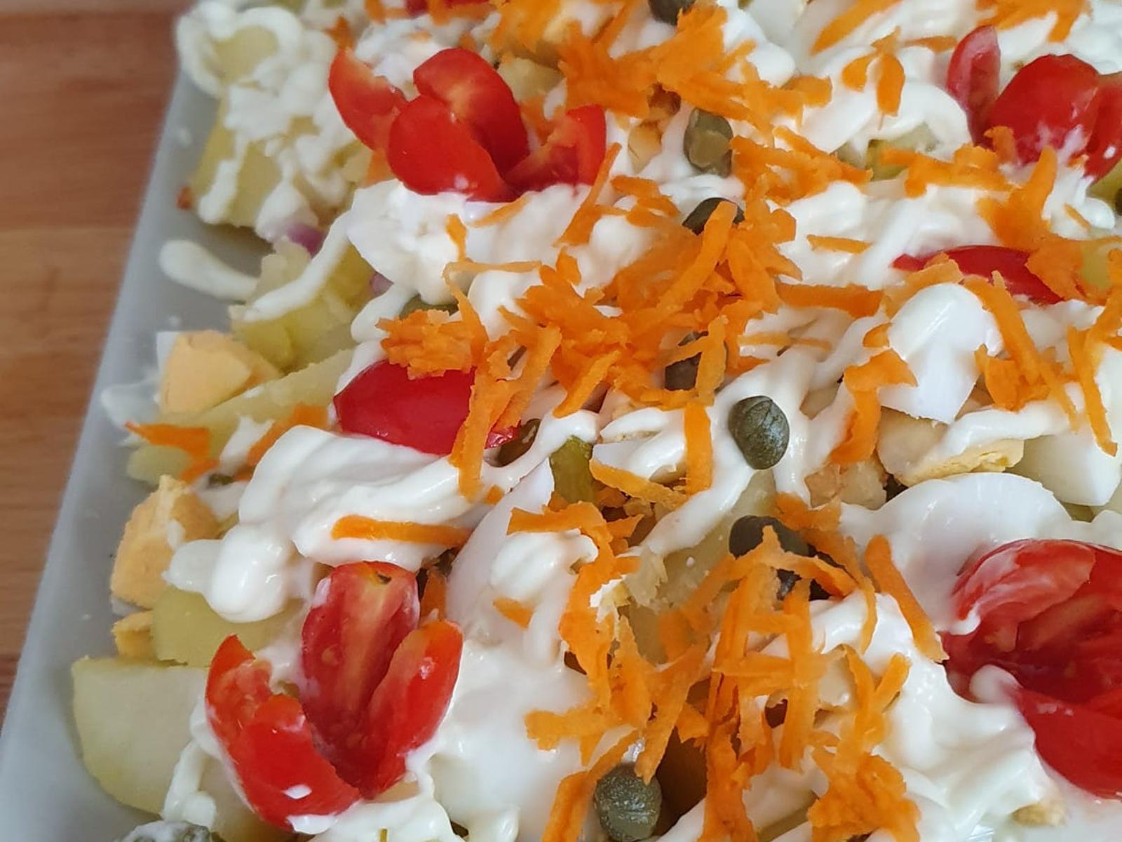 Πατατοσαλάτα με σπιτική μαγιονέζα χωρίς αυγό