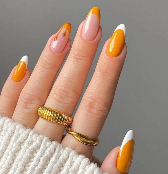 ιδέες-για-πορτοκαλί-φθινοπωρινά νύχια-Φθινόπωρο 2023-