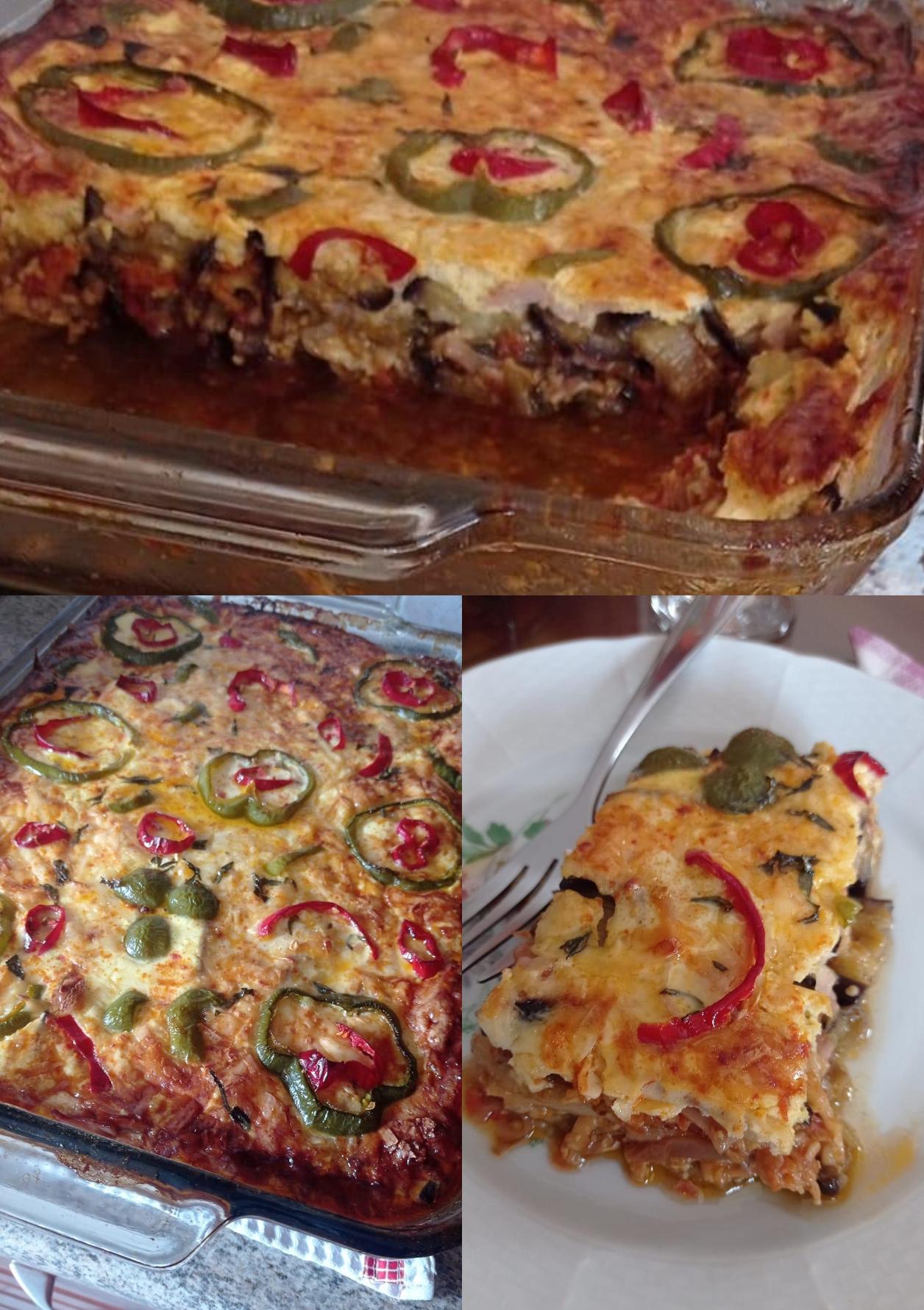 Μελιτζάνες γιαουρτλού με κεφαλοτύρι και γκούντα