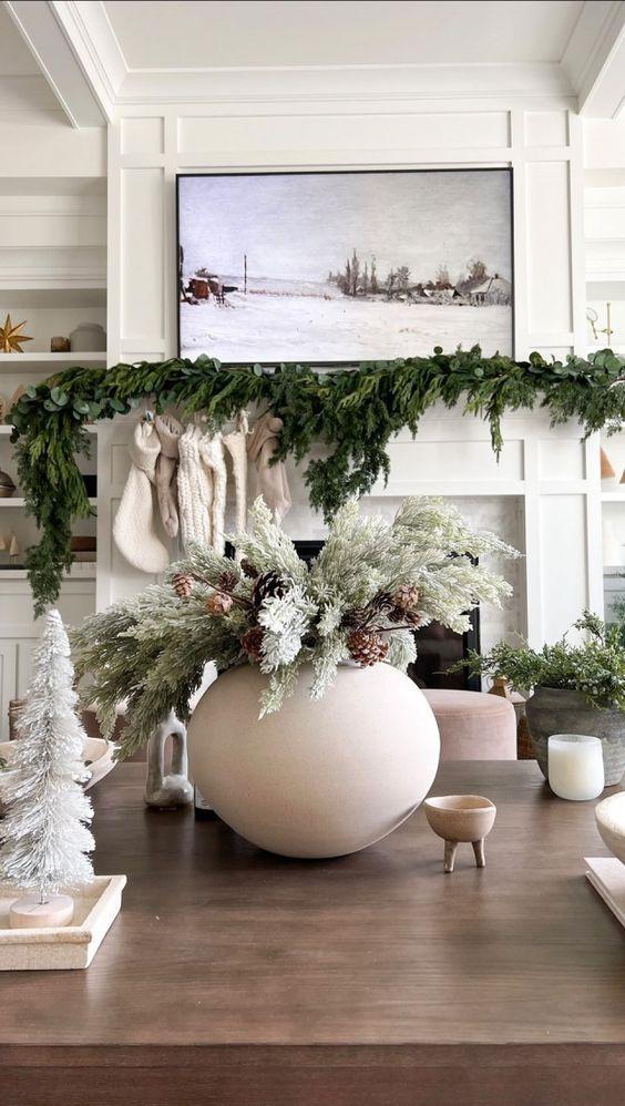 φυσικά υλικά-στη-Χριστουγεννιάτικη διακόσμηση-τάσεις 2023 2024-Χριστουγεννιάτικες τάσεις-