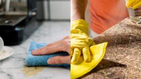 Άλατα λάδια και δύσκολοι λεκέδες στον μαρμάρινο πάγκο της κουζίνας: Πως θα τον καθαρίσεις χωρίς να τον καταστρέψεις