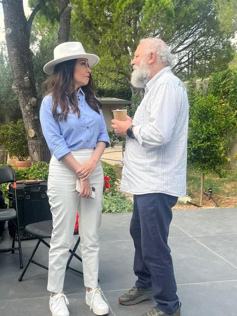 Η Ιωάννα Παλιοσπύρου στα γυρίσματα της σειράς του ΑΝΤ1, «Μετά τη φωτιά»