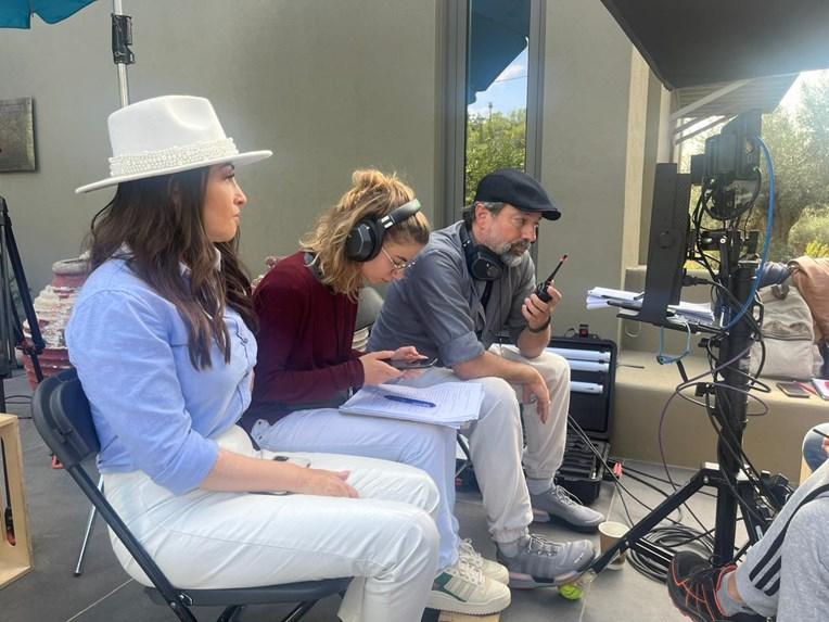 Η Ιωάννα Παλιοσπύρου στα γυρίσματα της σειράς του ΑΝΤ1, «Μετά τη φωτιά»