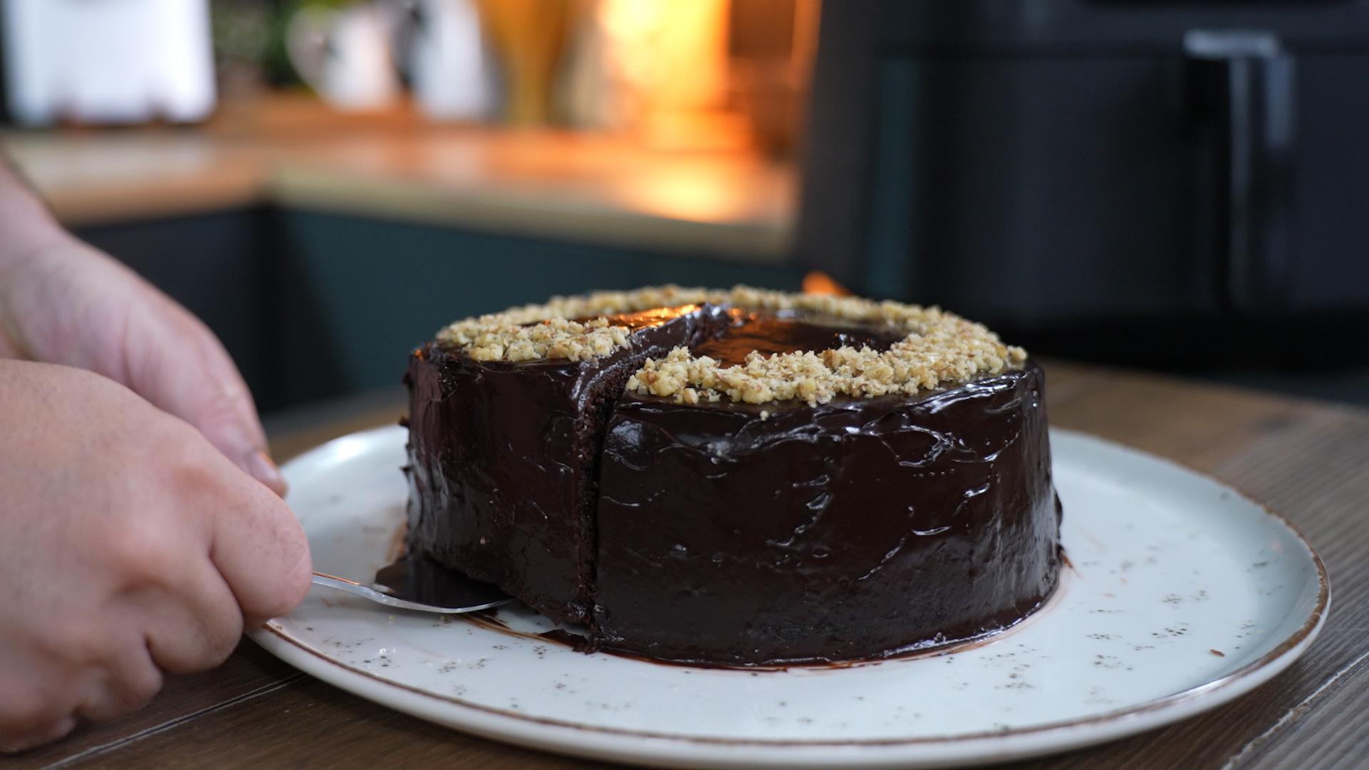 τούρτα-στο-air fryer-με-σοκολάτα-συνταγή-