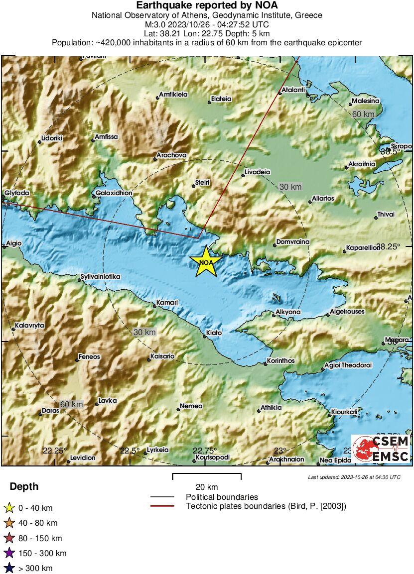 Σεισμός τώρα στην χώρα