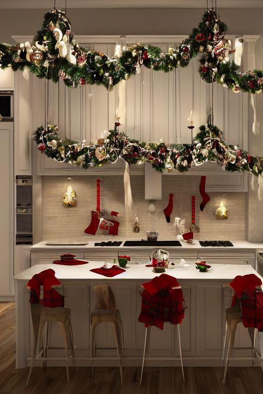 χριστουγεννιάτικη-διακόσμηση-στη-κουζίνα-σε-κόκκινο-ιδέες-