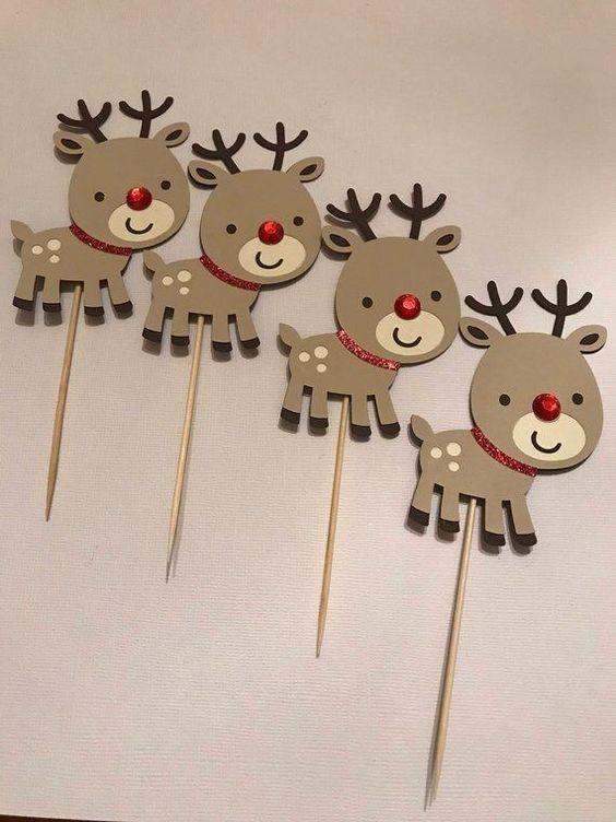 τάρανδοι-από-χαρτόνι-σε-ξυλάκι-ιδέες-