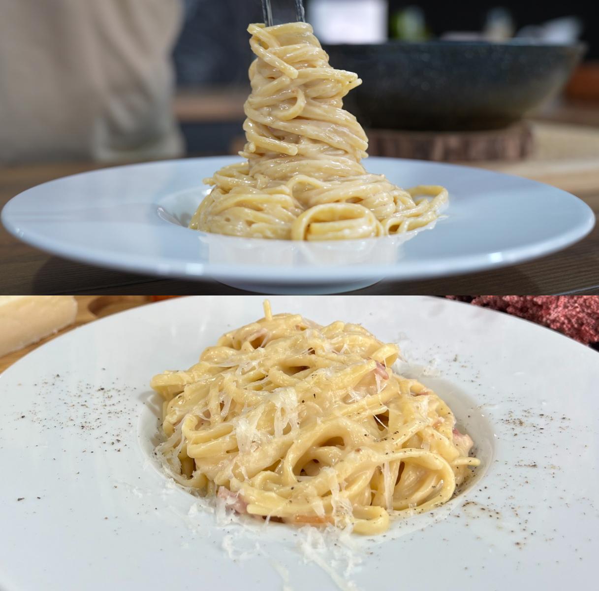 καρμπονάρα-με-λιγκουίνι-και-πεκορίνο-συνταγή- καρμπονάρα-με-λιγκουίνι-και-πεκορίνο-συνταγή-