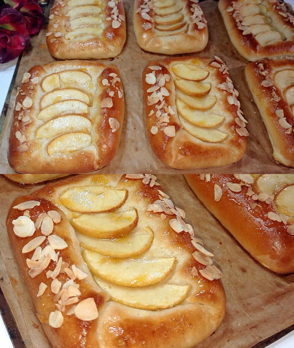 αφράτα-ψωμάκια-με-μήλα-συνταγή-