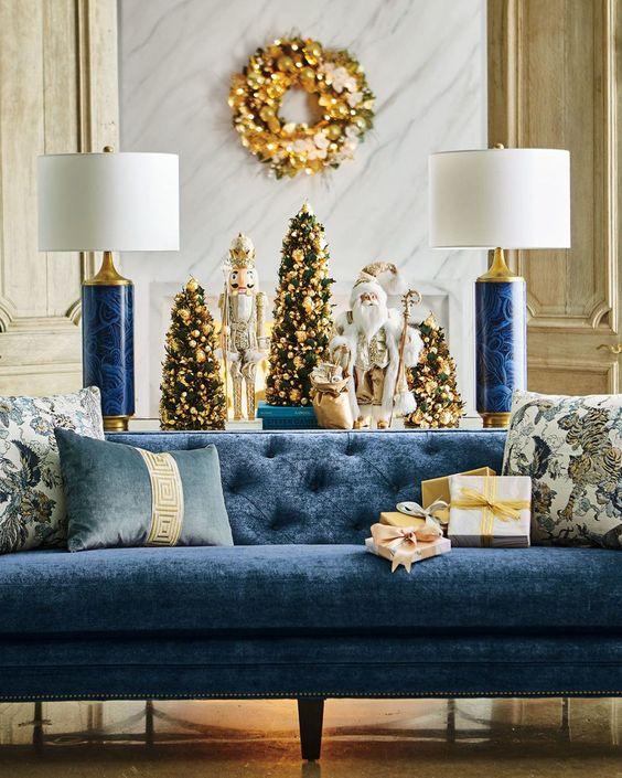 χρυσό-και-μπλε-στη-χριστουγεννιάτικη-διακόσμηση-ιδέες-