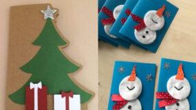 ιδέες-για-χριστουγεννιάτικες κάρτες-Χριστούγεννα 2023-για-παιδιά-