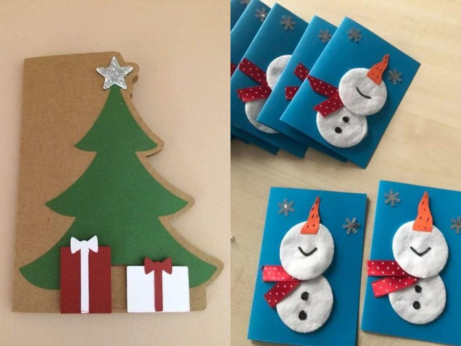 ιδέες-για-χριστουγεννιάτικες κάρτες-Χριστούγεννα 2023-για-παιδιά-