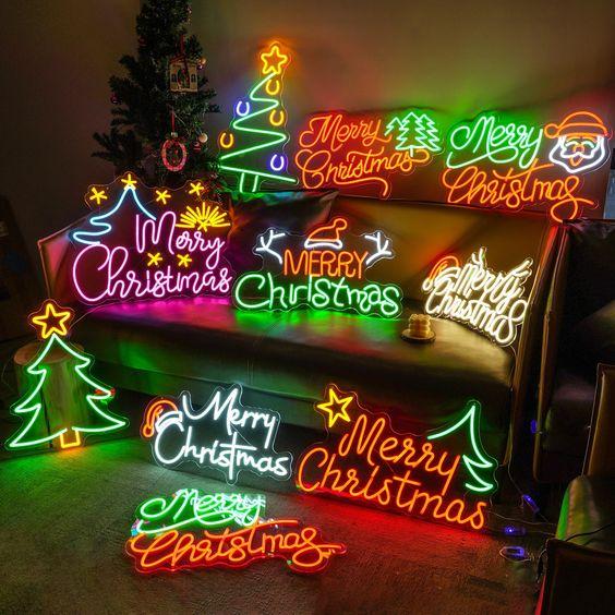 χρωματιστά-χριστουγεννιάτικα διακοσμητικά-led-ιδέες-
