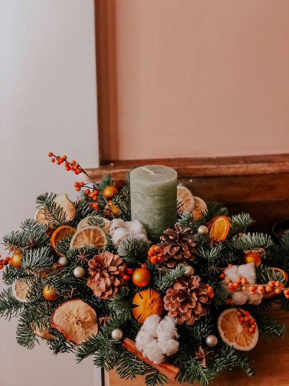 χριστουγεννιάτικο-κηροπήγιο-από-φυσικά υλικά-ιδέες- χριστουγεννιάτικο-κηροπήγιο-από-φυσικά υλικά-ιδέες-