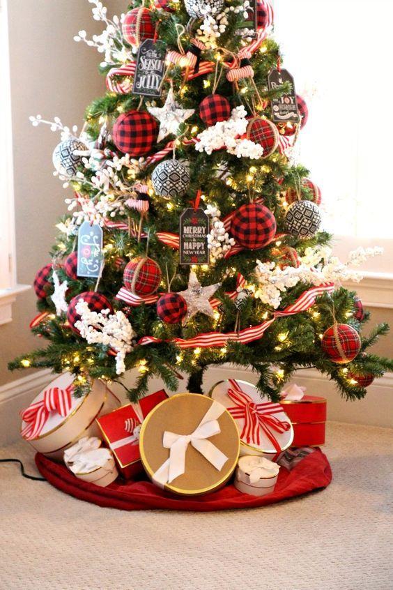 χριστουγεννιάτικο-δέντρο-με-καρό-μπάλες-ιδέες-