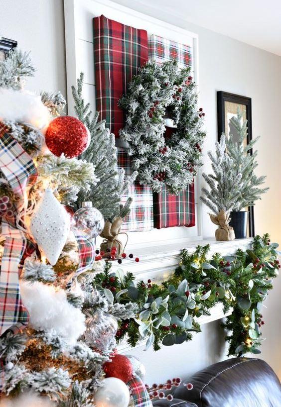 ιδέες-για-καρό-χριστουγεννιάτικη διακόσμηση-σε-όλο-το-σπίτι-Χριστούγεννα 2023-