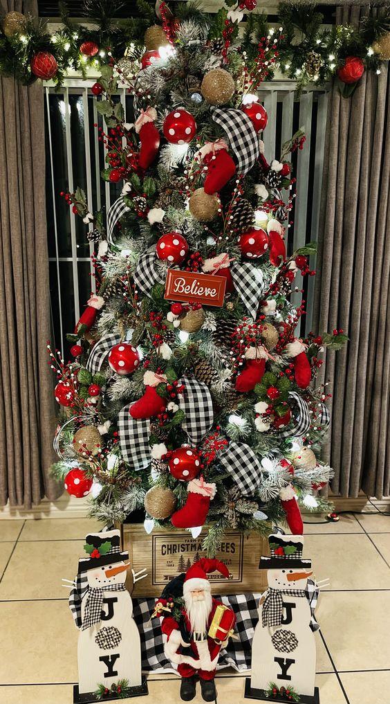 ιδέες-για-καρό-χριστουγεννιάτικη διακόσμηση-σε-όλο-το-σπίτι-Χριστούγεννα 2023-