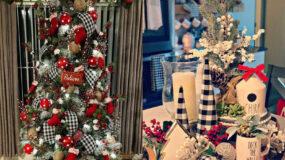 ιδέες-για-καρό-χριστουγεννιάτικη διακόσμηση-σε-όλο-το-σπίτι-Χριστούγεννα 2023-