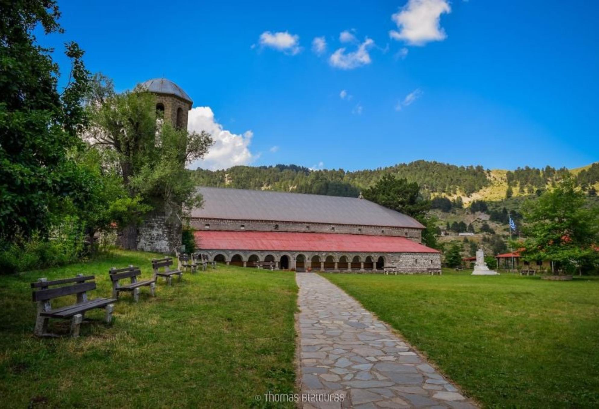 Γρεβενά – Μεγάλη Παναγιά: Το αιωνόβιο πεύκο που έχει τις ρίζες του στην σκεπή της εκκλησίας