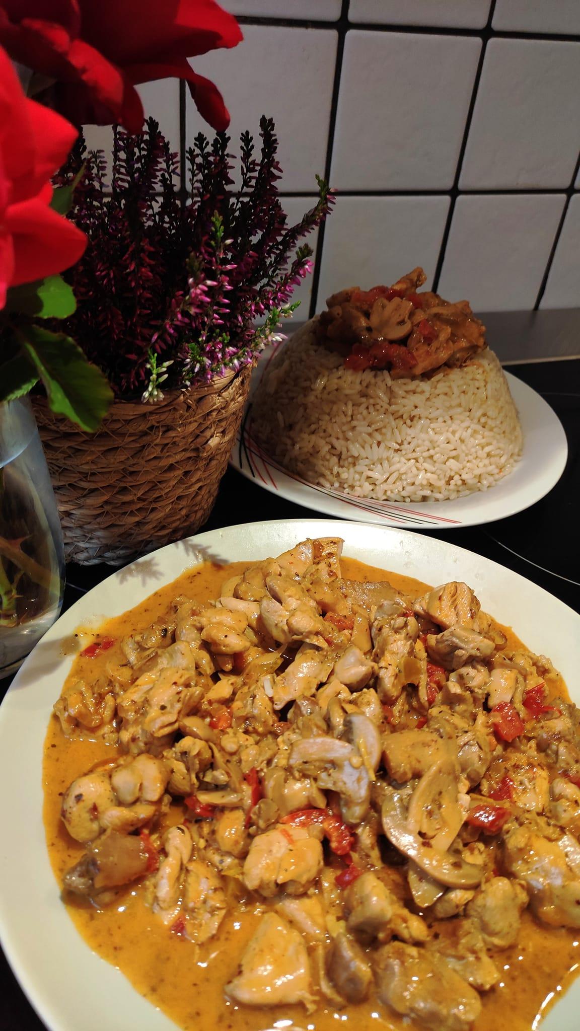 Χριστουγεννιάτικο ριζότο με τηγανιά κοτόπουλο