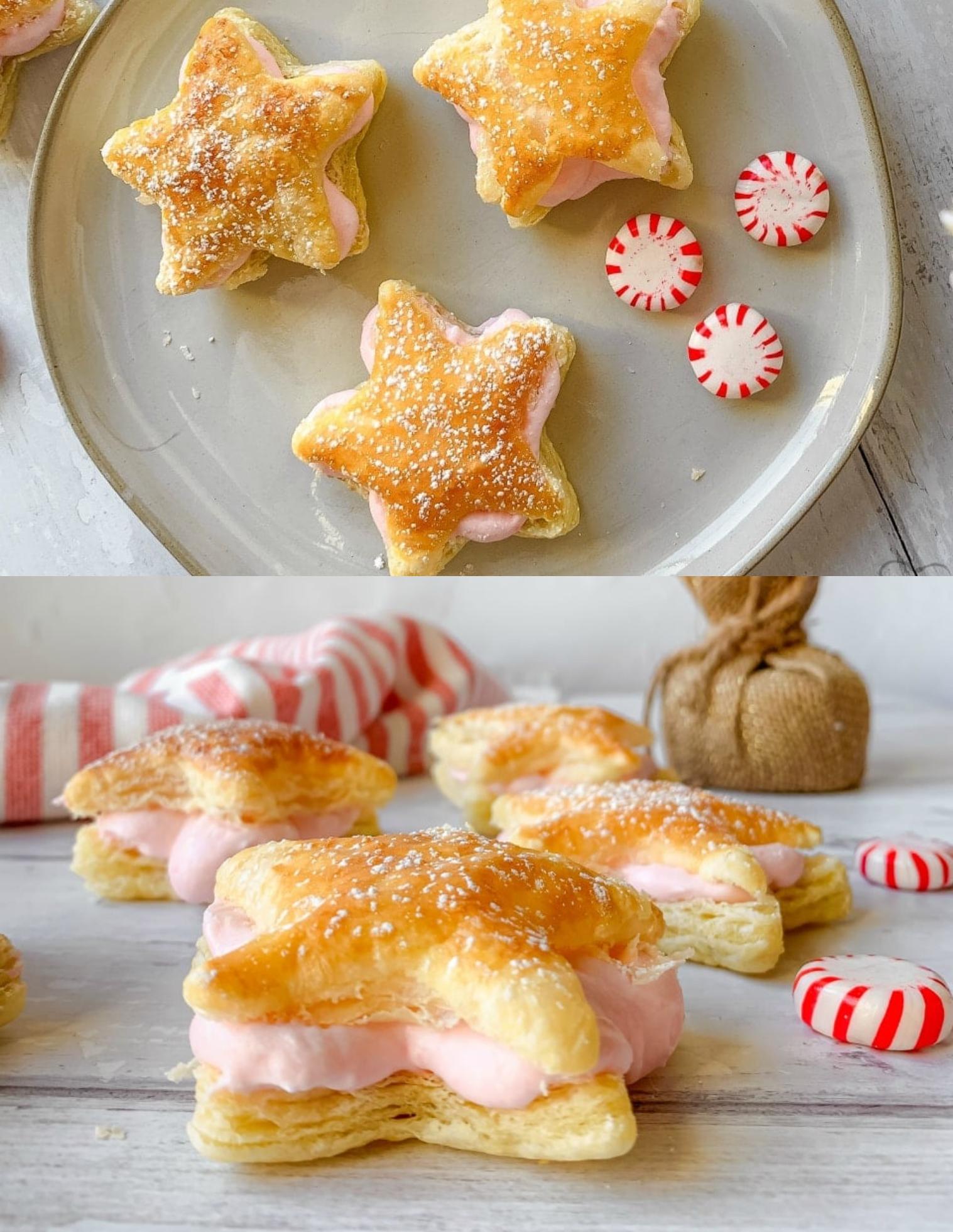 Οικονομικό γλυκό για τα Χριστούγεννα: Γεμιστά αστεράκια σφολιάτας