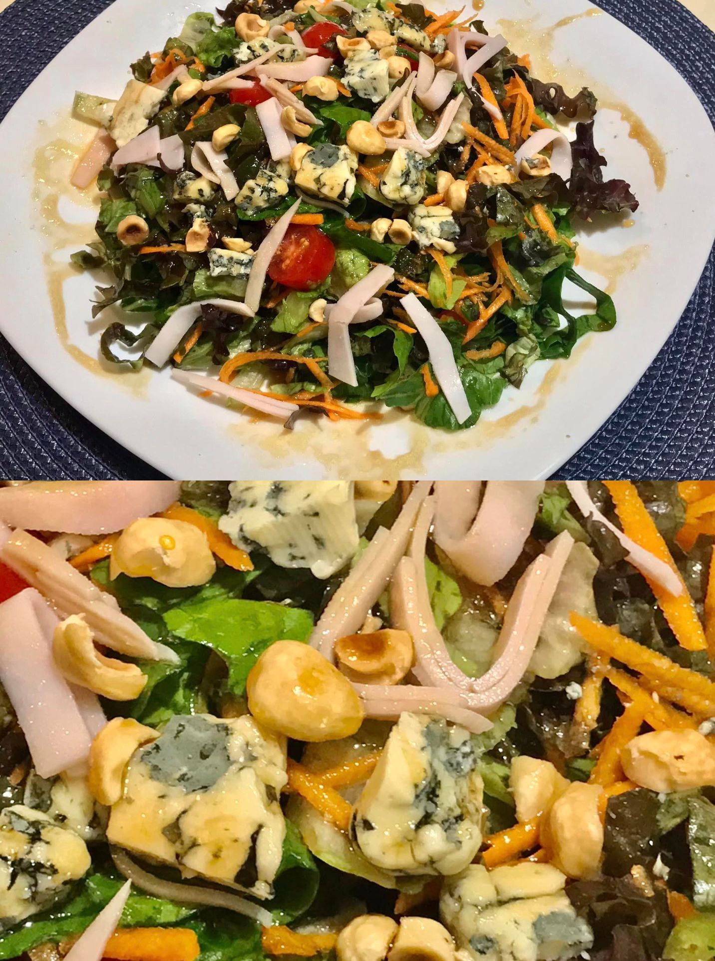 Χριστουγεννιάτικη σαλάτα με μπλε τυρί Δανίας