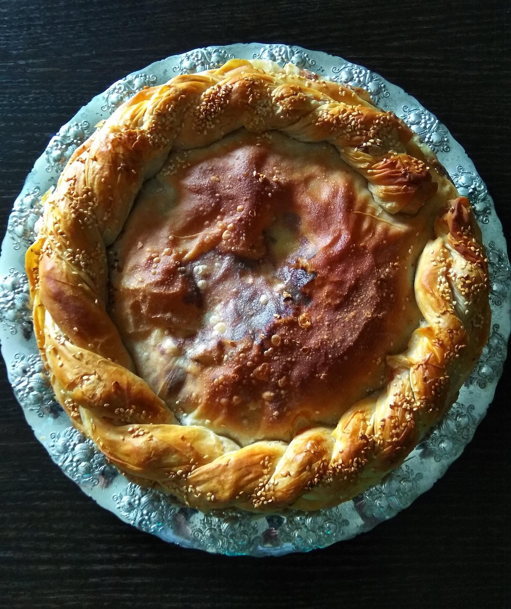 Χριστουγεννιάτικη κοτόπιτα στεφάνι