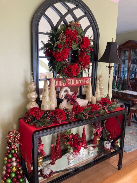 ιδέες-για-χριστουγεννιάτικη διακόσμηση-στο-μπουφέ-Χριστούγεννα 2023-