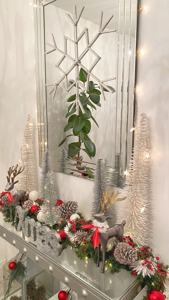 ιδέες-για-χριστουγεννιάτικη διακόσμηση-στο-μπουφέ-Χριστούγεννα 2023-