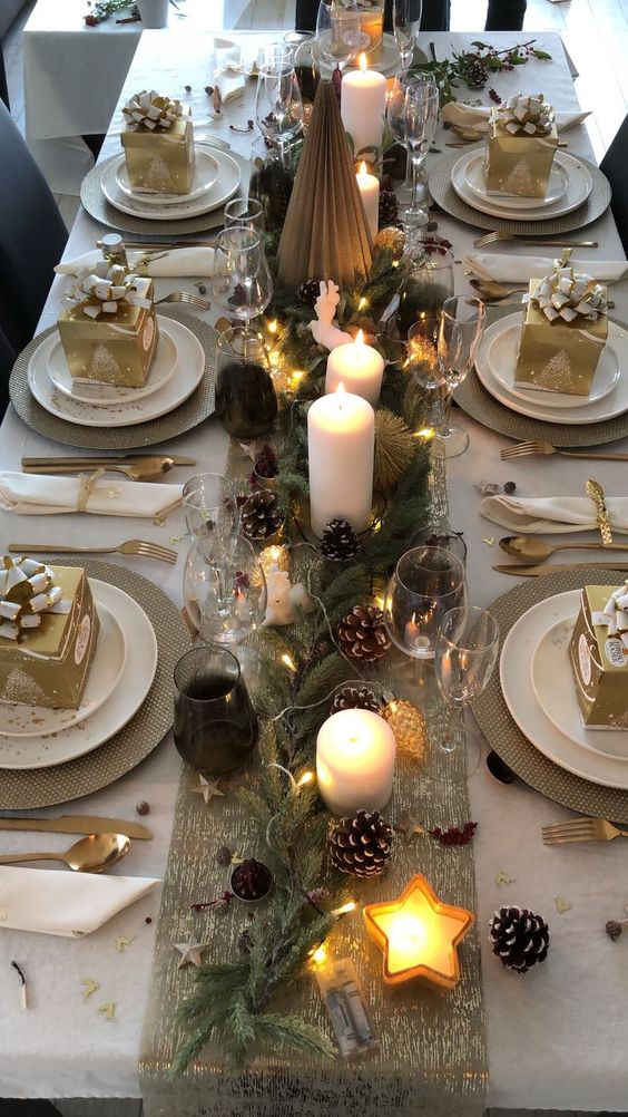 κεριά-με-οριγκάμι-στο-χριστουγεννιάτικο τραπέζι-ιδέες-