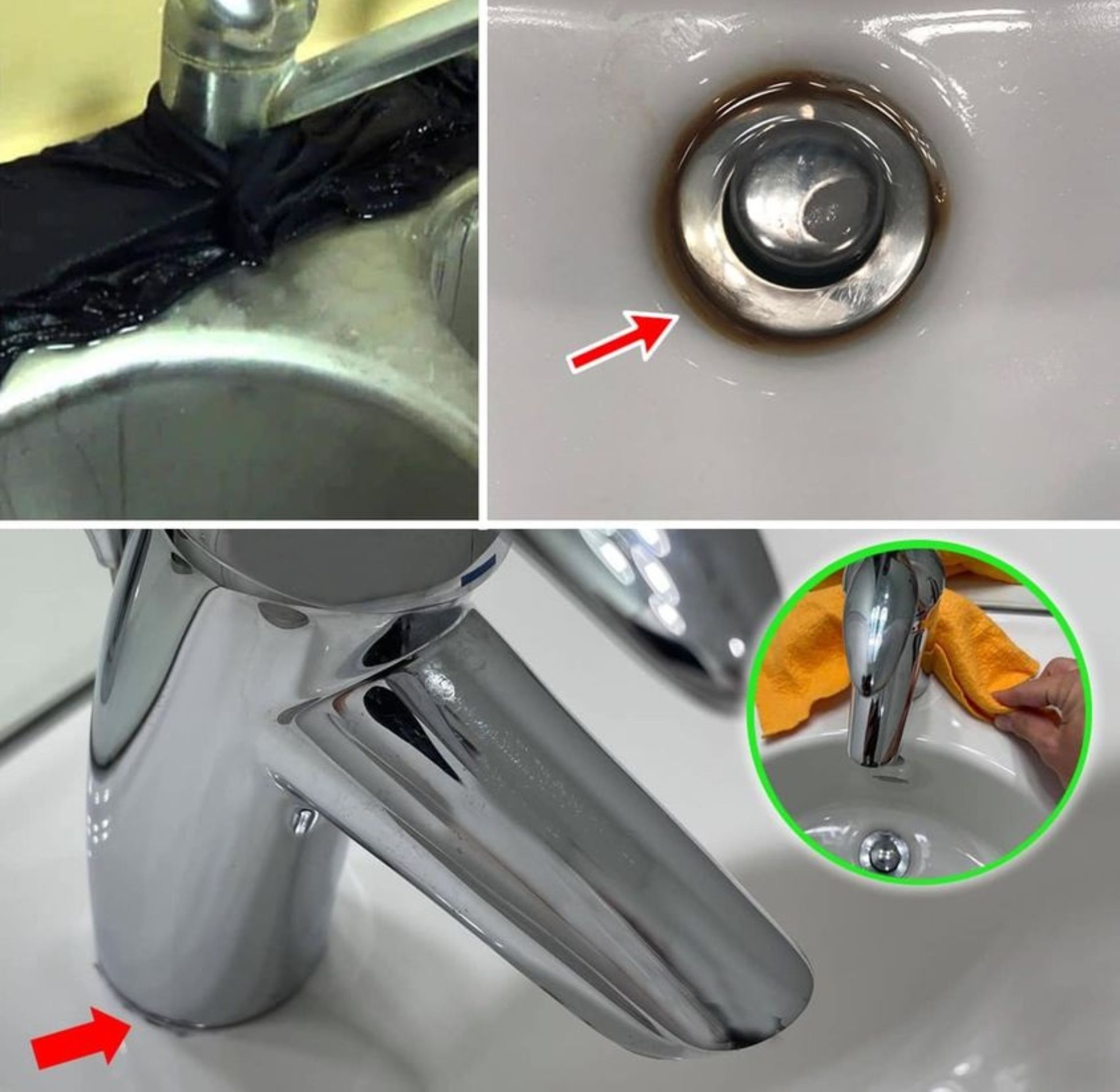 Πουρί άλατα και δύσκολη βρωμιά στο στην βάση από τις βρύσες και τα σιφώνια: Καθαρίστε τα εύκολα και γρήγορα