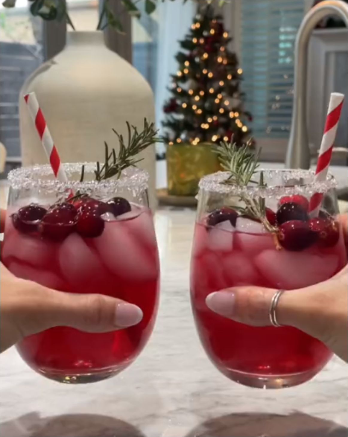 Χριστουγεννιάτικο κοκτέιλ με κράνμπερις και τεκίλα