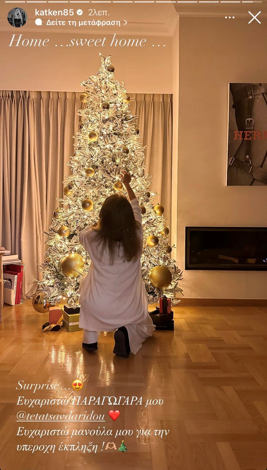 Κατερίνα Καινούργιου: To χριστουγεννιάτικο δέντρο της και η μεγάλη έκπληξη απο την μητέρα της