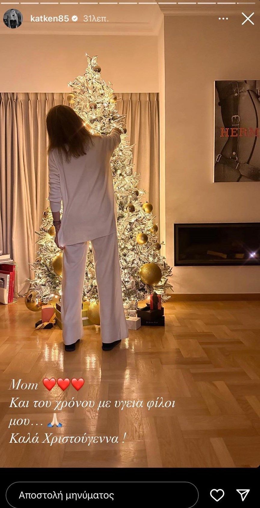 Κατερίνα Καινούργιου: To χριστουγεννιάτικο δέντρο της και η μεγάλη έκπληξη απο την μητέρα της