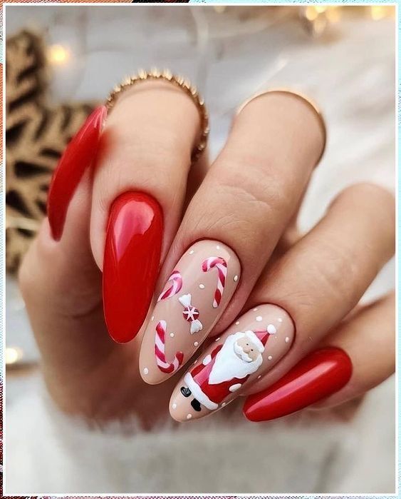 κόκκινα-νύχια-με-Άγιο Βασίλη-και-γλειφιτζούρια-ιδέες- κόκκινα-νύχια-με-Άγιο Βασίλη-και-γλειφιτζούρια-ιδέες-