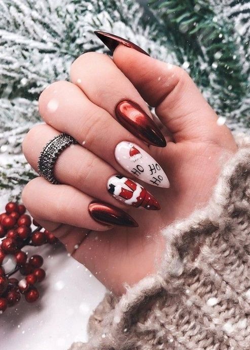 μεταλλικά-χριστουγεννιάτικα νύχια-με-τον-Άγιο Βασίλη-ιδέες- μεταλλικά-χριστουγεννιάτικα νύχια-με-τον-Άγιο Βασίλη-ιδέες-