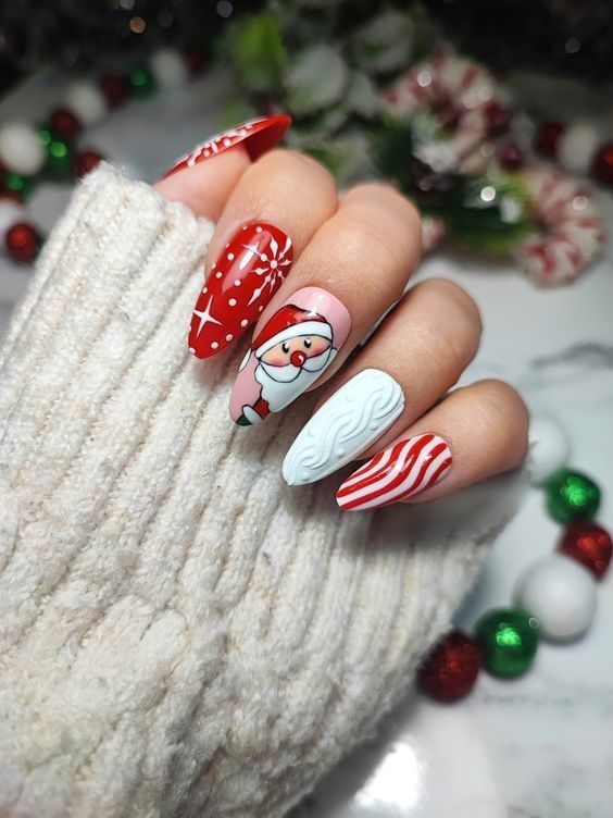 ιδέες-για-Χριστουγεννιάτικα νύχια-με-Άγιο Βασίλη-Χριστούγεννα 2023- ιδέες-για-Χριστουγεννιάτικα νύχια-με-Άγιο Βασίλη-Χριστούγεννα 2023-