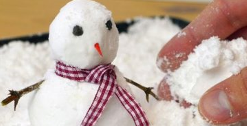 ψεύτικο-χιόνι-με-2-υλικά-για-παιδικές κατασκευές-και-χριστουγεννιάτικα παιχνίδια-